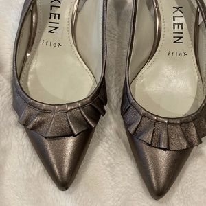 Anne Klein Pewter Kitten Heel pumps